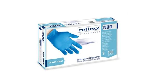 Guanti nitrile azzurro senza polvere 10 scatole 100 pz.