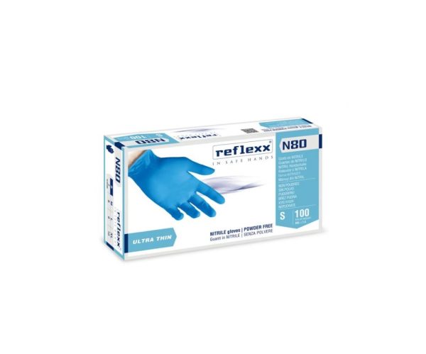 Guanti nitrile azzurro senza polvere 10 scatole 100 pz.