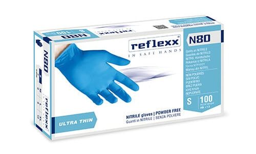 Guanti nitrile azzurro senza polvere mis. piccola