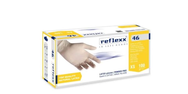 Guanti in lattice senza polvere Reflexx 46 - 10 scatole da 100 pz