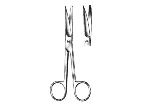 Forbici curve - punte alterne - 14,5 cm